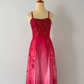 Cherry Red Gradient Retro Fashion Exquisite Beading Long Satin Ball Gown Evening Dress Party Dress Prom Dress nv4585