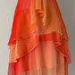 Orange Farbverlauf Mode kurze Chiffon Anti-Homecoming Kleid Reise Urlaub Party Kleid nv4586