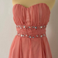 Light pink stylish short chiffon homecoming dress party dress nv4588