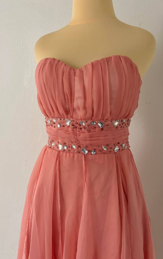 Light pink stylish short chiffon homecoming dress party dress nv4588