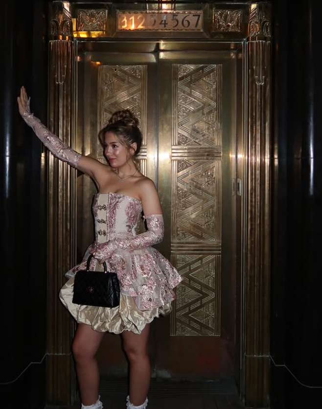 Pink vintage elegant cute short mini prom dress gold homecoming dress evening dress prom dress nv1870