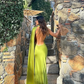 Green fashion elegant backless ribbon long formal prom dress evening gown party dress nv3648