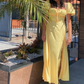 yellow off the shoulder prom dresses  evening dresses nv1392