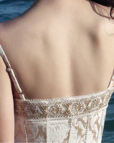 Ivory White Vintage Elegant Long Prom Gown Evening Dress Party Dress nv4760