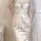 Ivory White Vintage Elegant Long Prom Gown Evening Dress Party Dress nv4760