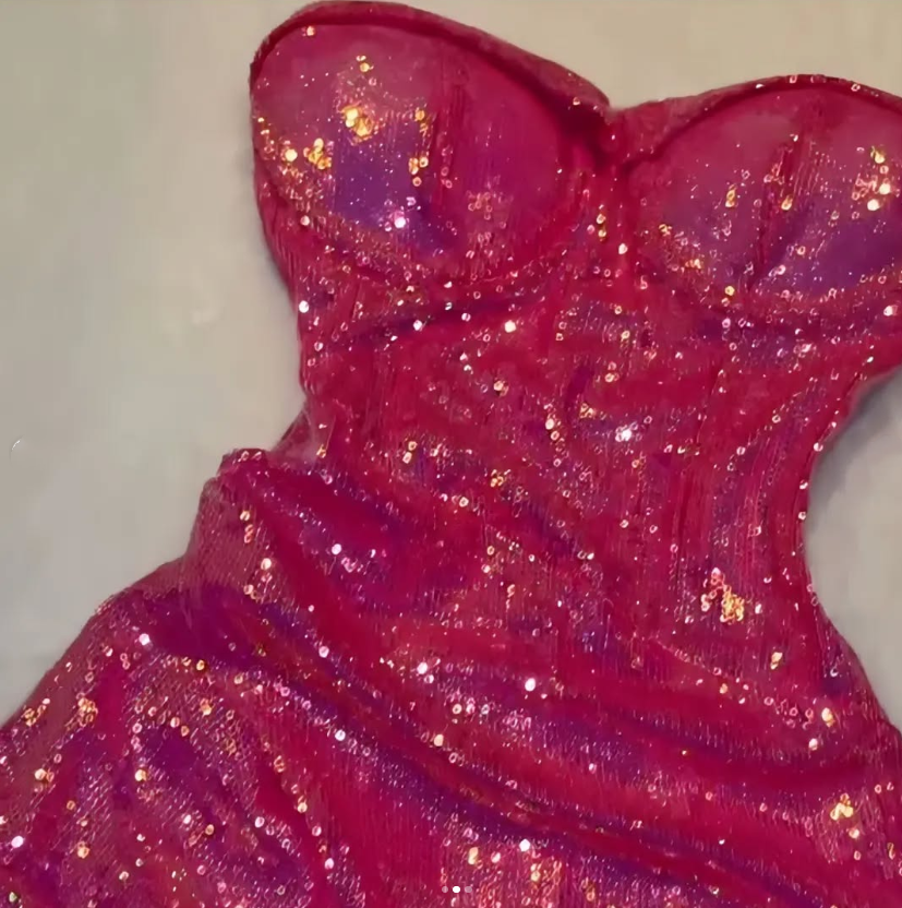 Pink Fashion Sparkling Short Homecoming Dress Cocktail Party Dress nv4792