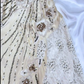 Cream Yellow Beaded Floral Short Chiffon Prom Dress Evening Dress Party Dress nv5134