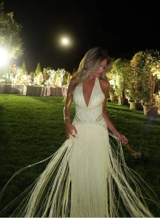 Yellow shiny beaded elegant off-shoulder long chiffon prom dress evening gown nv5218