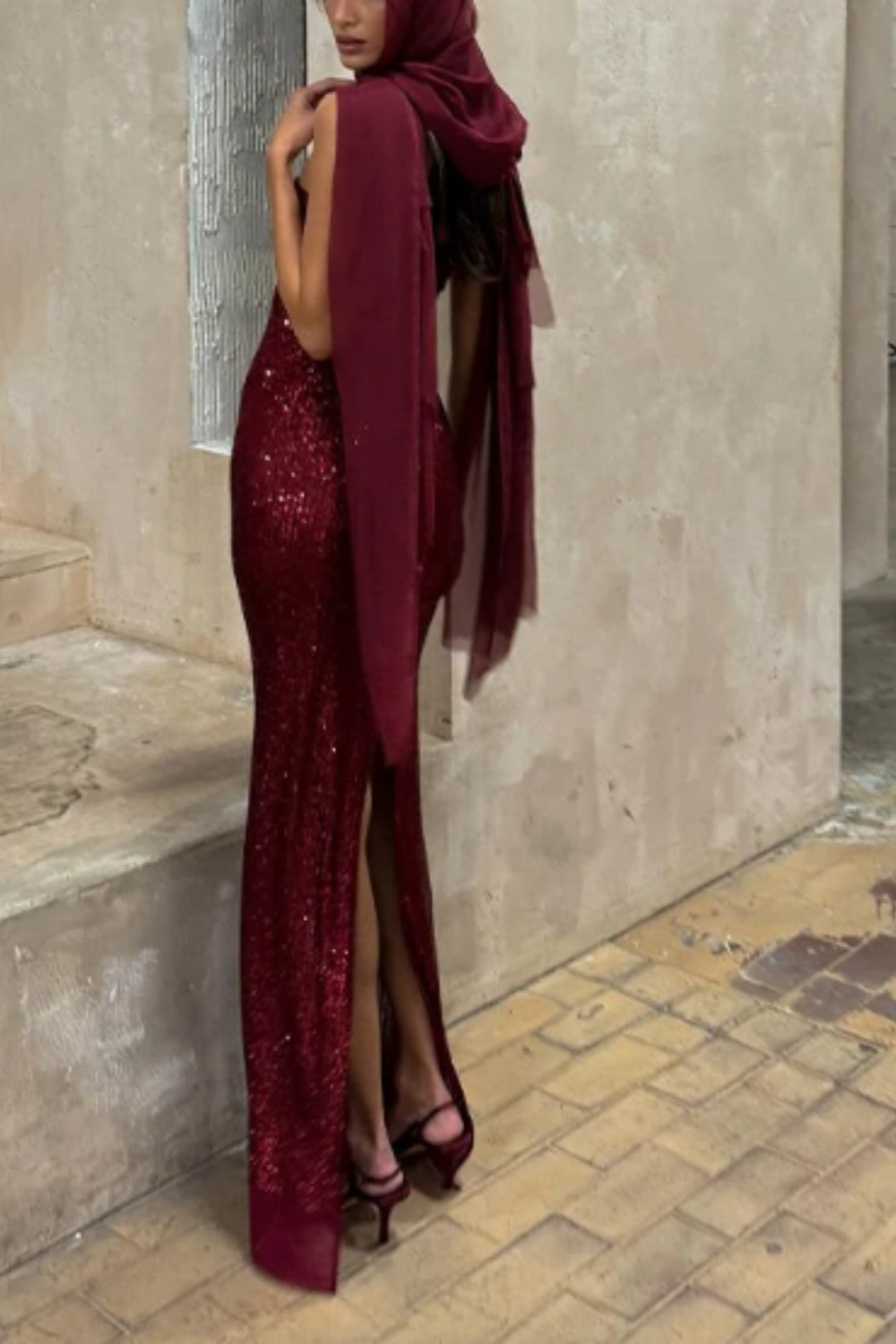 Grün/Silber/Burgund Tube Top elegantes sexy Paillettenkleid Damen Ballkleid Abendkleid Partykleid nv5257