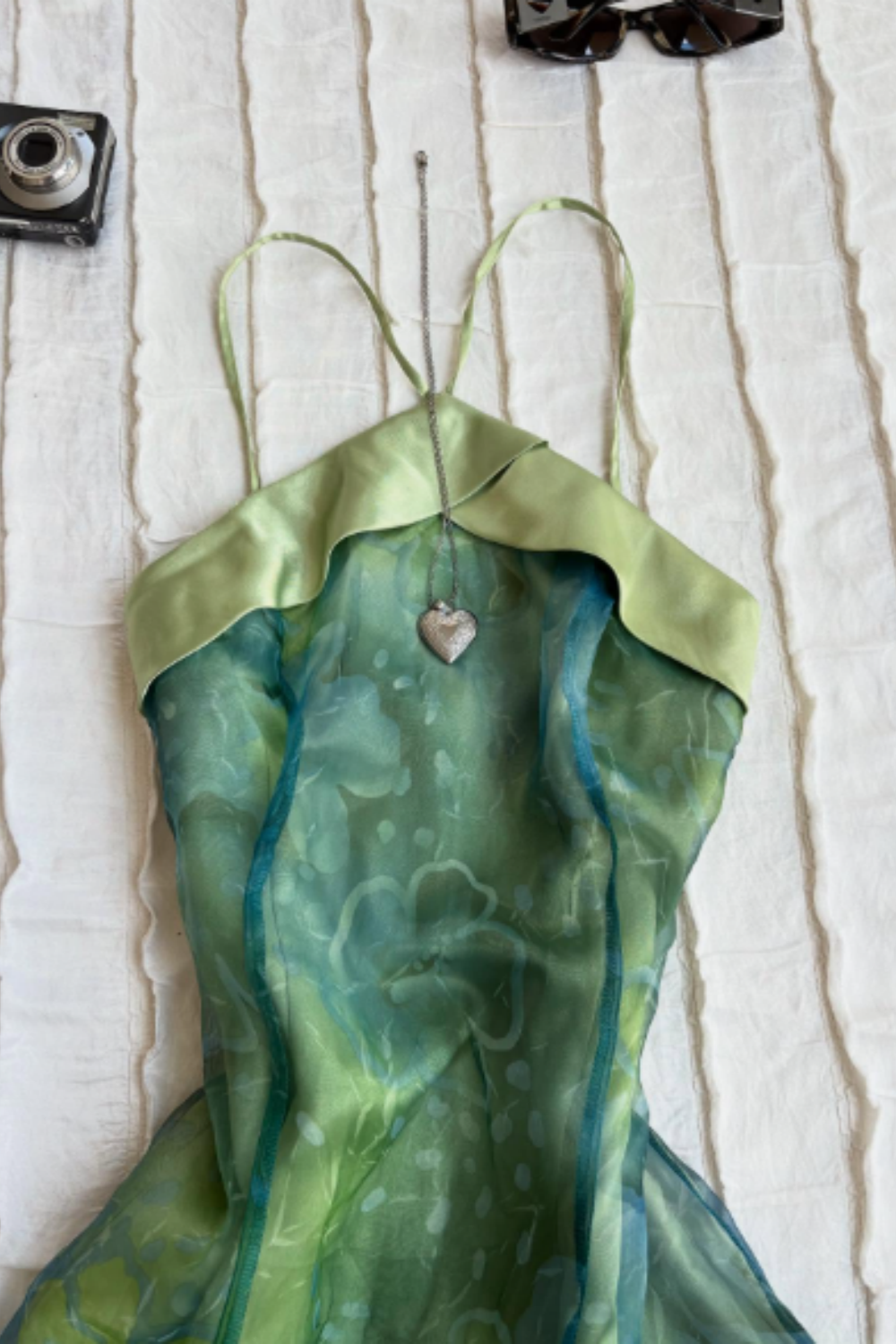 Green fashion elegant spaghetti strap chiffon short suspender homecoming dress party dress nv5398