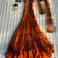 Orange fairy fashion chiffon long exquisite beaded prom dress party dress nv5399