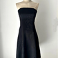 NiceVestidos--Black Floral Short Satin Homecoming Dress Nv5579