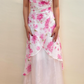 NiceVestidos--Pink Exquisite Floral Long Chiffon Prom Dress Homecoming Dress Fairy Dress Nv5584