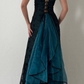 NiceVestidos--Dark green vintage exquisite floral long chiffon prom dress homecoming dress fairy dress Nv5587