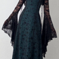 NiceVestidos--Dark green vintage exquisite floral long chiffon prom dress homecoming dress fairy dress Nv5587