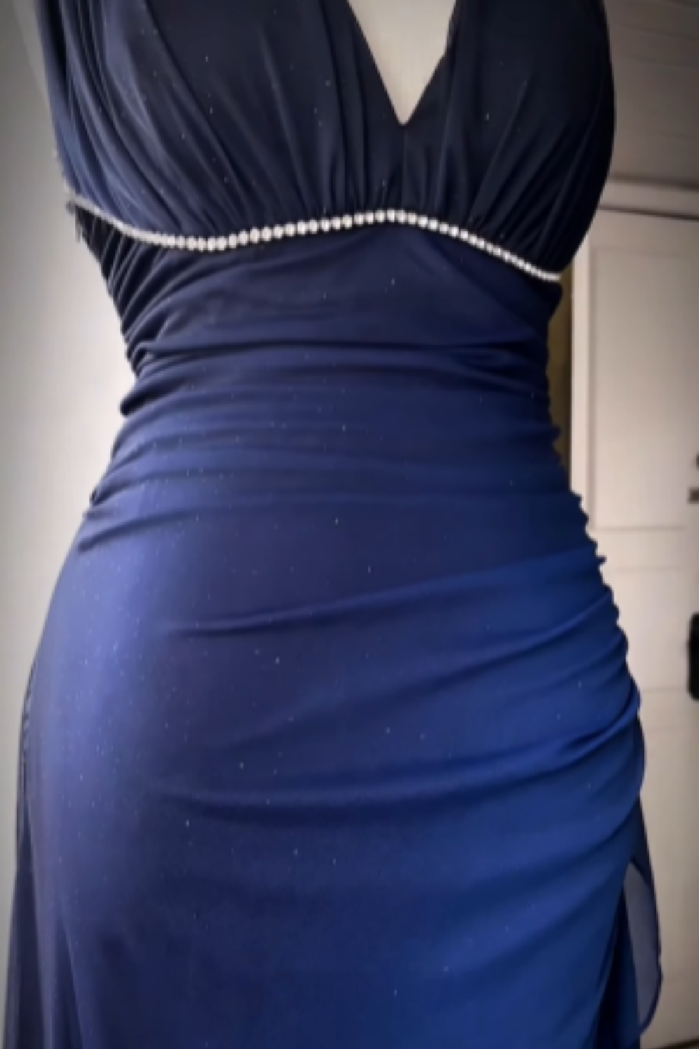 NiceVestidos-Dark blue shiny fashion gradient long chiffon prom dress evening dress Nv5629