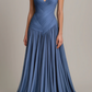 NiceVestidos-_ Evening Gown Blue Satin Floor-Length Evening Gown NV5951