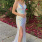 Stinning Mermaid White Sequined Prom Dress  nv1144