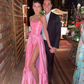 Pink Leg Split Prom Dress,Women Sexy Elegant Party Dresses nv1157