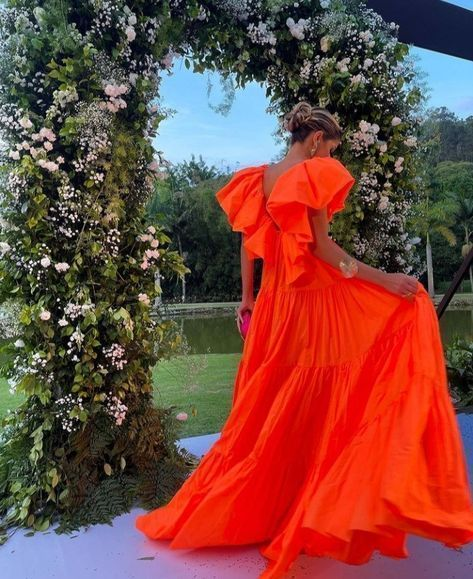 Orange Prom Dress Women Sexy Dresses Elegant Party Dress nv1303