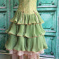 Green A-line Tiered Long Ball Gown Lace Party Dress Evening Gown nv1982