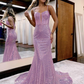 Trumpet/Mermaid Sequins Sweetheart Sleeveless Court Train Corset Dresses nv1076