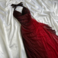 Beautiful Halter Birthday Party Dresses Red Prom Dresses nv1373