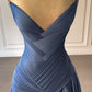 NiceVestidos-_ Evening Gown Blue Satin Floor-Length Evening Gown NV5951