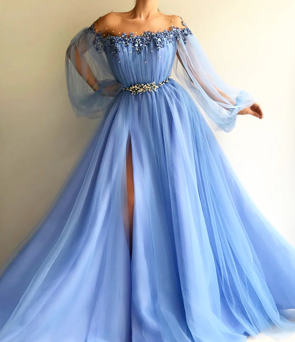 Blue/Green New Fashion Evening Dress Prom Gown nv75 – NiceVestidos