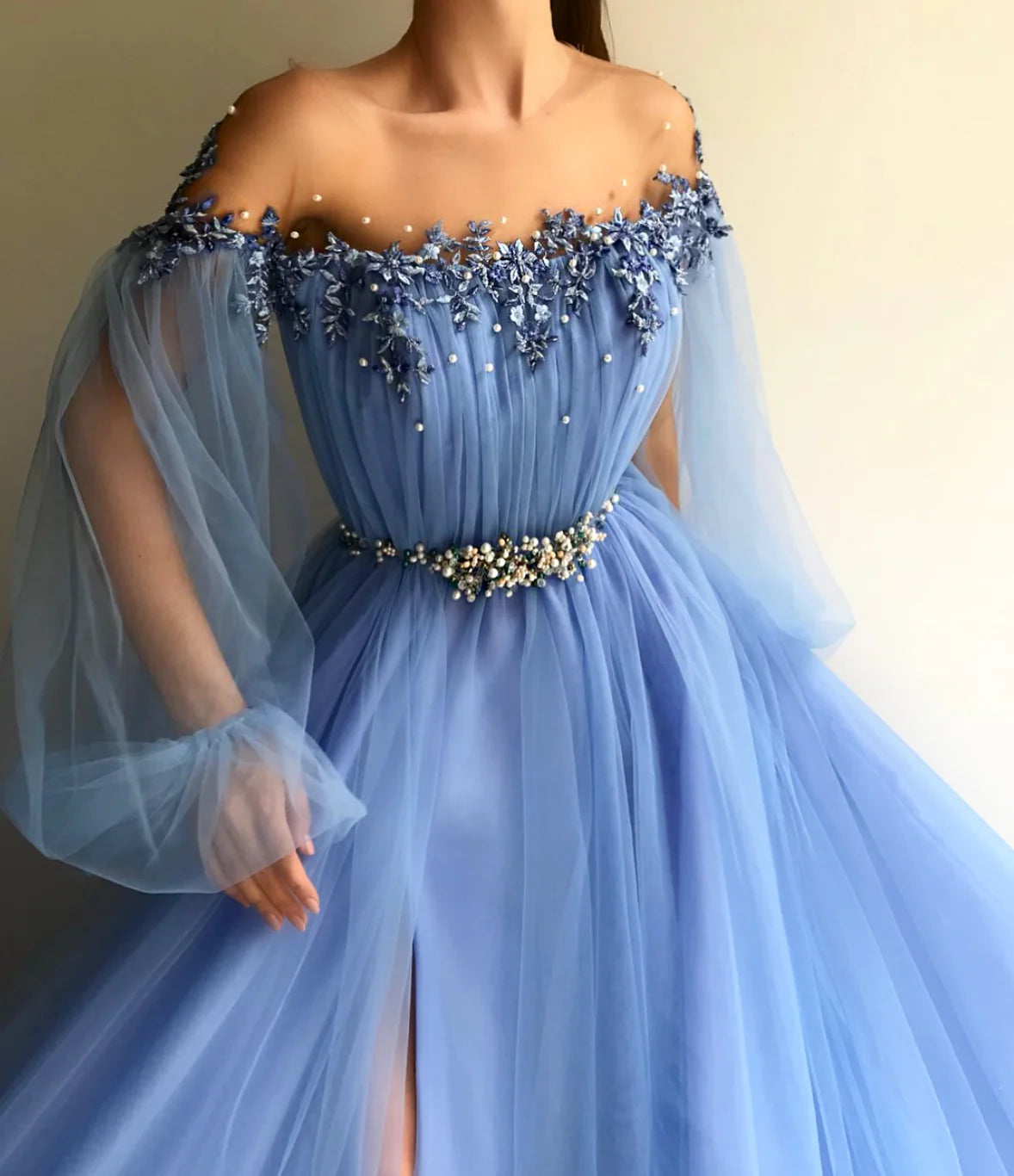 Blue/Green New Fashion Evening Dress Prom Gown nv75 – NiceVestidos