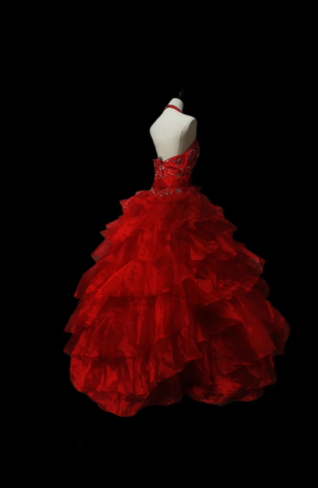 Wunderschönes, rotes, Retro-Mode-Abendkleid mit exquisiten Perlen und langem Satin-Bodenlang nv3917