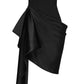 Black simple elegant satin short homecoming dress cocktail party dress prom dress evening dress nv4257