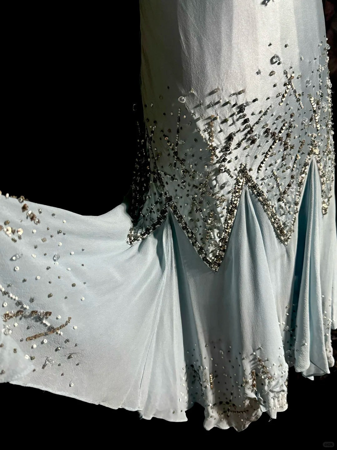 Haze blue satin handmade beading exquisite beautiful short homecoming dress prom dress evening dress birthday party dress nv4719