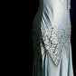 Haze blue satin handmade beading exquisite beautiful short homecoming dress prom dress evening dress birthday party dress nv4719