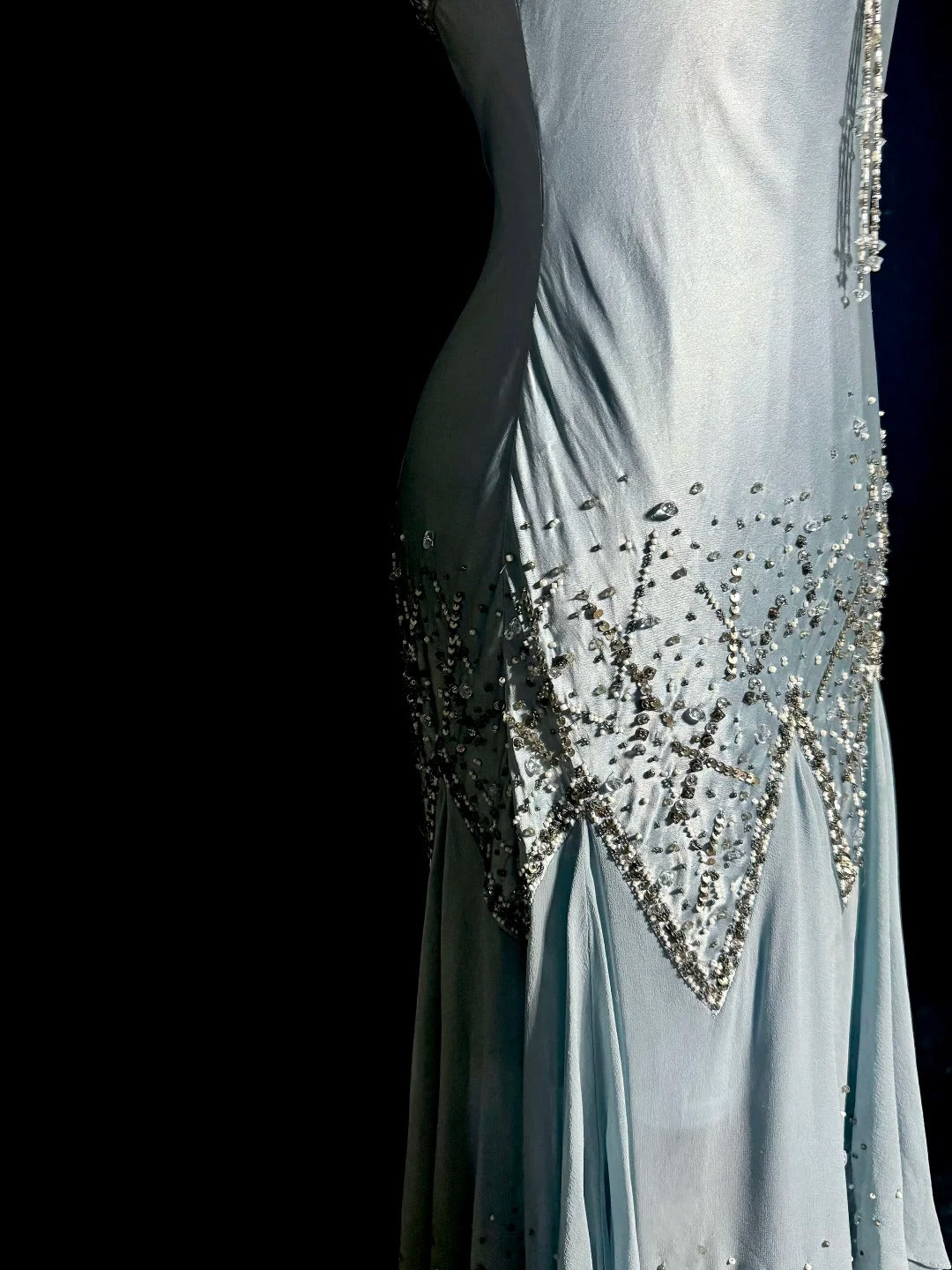 Haze blue satin handmade beading exquisite beautiful short homecoming dress prom dress evening dress birthday party dress nv4719