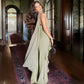 Gray Green Fashion Elegant V Neck Long Chiffon Ball Gown Evening Dress Party Dress nv3336