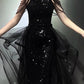 Black shiny long ball gown NV6624