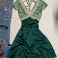 NiceVestidos--Short satin homecoming dress for girls green v-neck retro dress retro wear lace v-neck dress NV5659