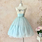 Blue Sweet Delicate Beaded Short Tulle Exquisite Lace Homecoming Dress Prom Dress Evening Dress Birthday/Wedding Party Dress nv4102