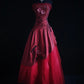 NiceVestidos--Glamorous Embroidered Red Strapless Evening Dress NV5788