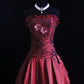 NiceVestidos--Glamorous Embroidered Red Strapless Evening Dress NV5788