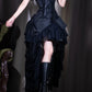 Black Lace Corset Long Chiffon Prom Dress Evening Dress Party Dress nv5132