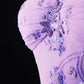Vintage Purple Wisteria Flower Romantic Purple Exquisite Handmade Beaded Long Chiffon Dress NV6609