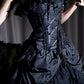 Black Lace Corset Long Chiffon Prom Dress Evening Dress Party Dress nv5132