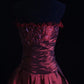NiceVestidos--Glamorous Embroidered Red Strapless Evening Dress NV5788