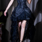 Black Lace Corset Long Chiffon Prom Dress Evening Dress Party Dress nv5132