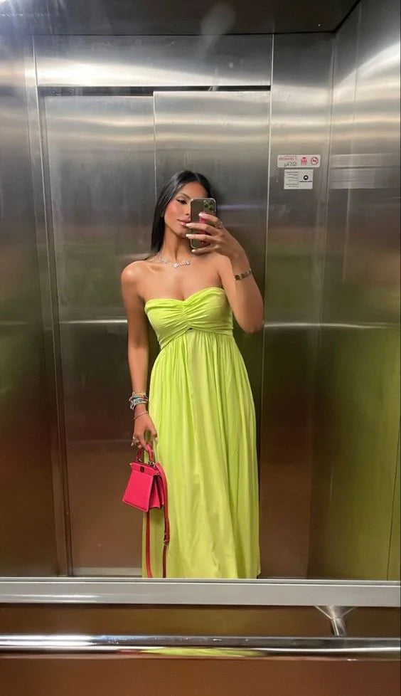 Einfaches A-Linien-Ballkleid, Strandmode, Brautjungfernkleider, Partykleider nv2224