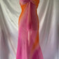 Pink Gorgeous Gradient Strapless Long Chiffon Elegant Ball Gown Evening Dress Party Dress nv4610