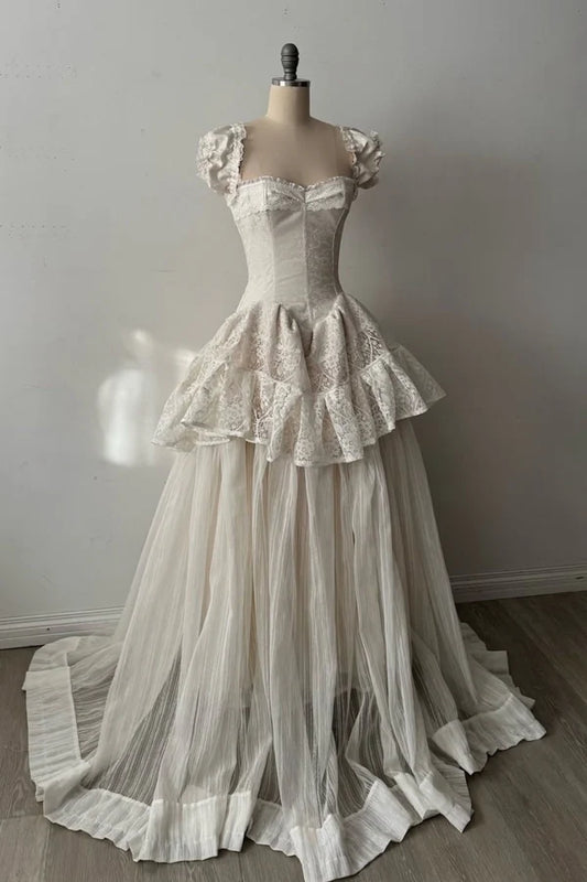 New Vintage Wedding Dress long dress, bridal gown NV6690