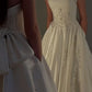 NiceVestidos--White Long Satin Wedding Dress With Delicate Beads NV5885